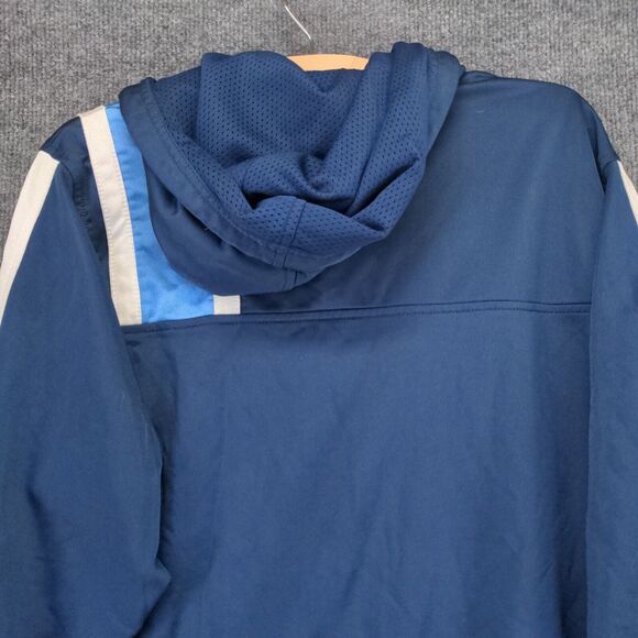 Nike Mens Pullover Hoodie Blue Medium Long Sleeve Shoulder Stripe - Picture 6 of 12